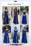 Women's Satin Off-Shoulder Draped Slit Evening Dress Baby Blue, Brown, Navy Blue, Yellow, Black, Burgundy - 8