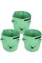 Light green strawberry growing bags. 7 gallons. 6 openings. for flowers and vegetables. Indoor/Outdoor. 3-pc set. Medium 30x35 cm (26 liters)