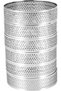Round perforated cake rings, 2.5 cm high and 8 cm in diameter, suitable for cakes, tarts, and quiche. Made of stainless steel, pack of 8.