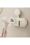 Suction cup hair dryer holder with cord storage - Beige - 5