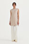 Sleeveless Combed Cotton Undergarment - Stone