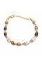 Natural Seashell Women's Anklet with Gold Bead Detail, Adjustable Summer Beach Anklet - 4