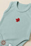 Unisex Baby Leaf Printed Cotton Non-Lycra Ribbed Fabric Combed Cotton Baby Sleeveless Bodysuit - 2