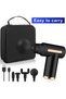 Ultra-quiet mini muscle massage gun - 6 speeds, 4 massage heads, LCD screen - portable electric stimulators to relieve muscle pain Massage gun - 3