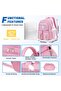 Highly durable mesh backpack with a transparent design, suitable for swimming, beach, sports, work, and travel (pink). - 2