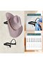 4-Piece Wall-Mounted Metal Cowboy Hat Rack Set (black), Western retro hat hanging hooks. - 3