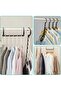 12 Hangers - Space - Saving Hangers - Wardrobe Storage Rack - Multifunctional Hangers - Sturdy Plastic - Non - Slip - Practical Wardrobe Hangers -... - 3
