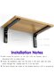 Four shelf supports, maximum load capacity of 70 kg, corner shelf with screws, 90-degree multi-functional metal bracket (250x300 mm). - 4