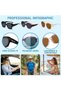 3-Pair Women's Sunglasses Over-Eyeglasses, Polarized Prescription Sunglasses, Clip-on Anti-Glare Driving Safety Glasses, Unisex - 3