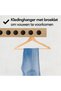 10 Wooden Clothes Hangers - Coat Hanger - Notch and Trouser Bar - Metal Hook - Adults - Brown - 2
