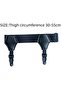 1 pair, Adjustable elastic garter belt, For business occasions, weddings, everyday wear, Black, Thigh circumference 30-50 cm, Unisex - 2