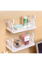 2-Piece Bathroom and Kitchen Storage Rack, Adhesive Wall Mount, Strong Household Wall Hanging Rack