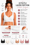 Padded Seamless Gathering Bustier Front Snap Closure Flexible Soft Fabric Daily Use Bra with Removable Pads - 4