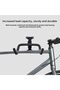 Bicycle wall mount - Adjustable distance foldable bicycle storage rack - Suitable for mountain bikes, road bikes, and e-bikes - Space-saving black - 3