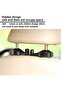 4-Pack 360° Rotating Concealed Car Seat Headrest Hooks for Shopping Bags, Handbags & Clothes (Black) - 4