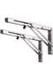 Heavy Duty Folding Shelf Brackets, 450mm Stainless Steel Foldable Shelf Supports | Wall Mounted Folding Brackets for Tables, Benches & Shelves, Space Saving, Pack of 2