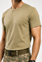 Soldier Undershirt Khaki Color - Cotton Short Sleeve Men's Undershirt Military Er Undershirt Crew Neck - 3 Pcs - 3