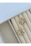 Special Series Zircon Stone Flower Plate Xp Gold Color Earrings - 2
