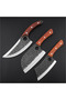 3-Piece Kitchen Knife Set with Gift Box, Hammered Butcher Cleaver & Chef Cooking Knives for Home Kitchen & Restaurant Prep, Ergonomic Culinary Tools for Home Cooks, Chefs & Culinary Enthusiasts