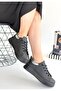 Sofio Black Skin Lace-Up Sneakers - 6