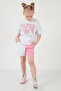 Cotton Printed Crew Neck Shorts Top and Bottom Set Girl's SET6212006 - 8