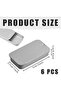6 pieces - Rectangular tin with sliding lid - Metal tin - 50×25×10 mm - Portable metal box - Reusable empty mini tin - 3