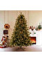 Artificial Christmas Tree 1.2M/1.5M/1.8M/2.1M/2.4M/3M With Branch Tips, Xmas Tree With 3 Different Lighting Modes, Easy Assembly with Metal Stand and Hinged Branches - 8
