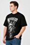 Men Crew Neck Short Sleeve Graphic Print T-Shirt, Black - 2
