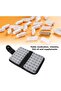 Monthly pillbox - Large capacity compartments - Portable - 4 times daily - Detachable pillbox - 4