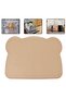 Silicone placemats for home, food, children, and hotels; thickened, non-slip, bear pattern, heat-insulating. (Brown) - 7