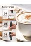 3-in-1 rechargeable electric milk frother with stand, LED display, and 3 speeds for coffee and protein shakes (Black) - 2