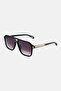 Women SJC036 Square Sunglasses, Black - 3