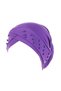 Women's headscarf, pre-tied beaded silk cap, chemotherapy cap, special cap - purple