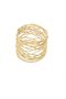 A set of 6 handmade round napkin rings, suitable for everyday meals and parties, in gold. - 5