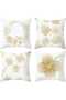 Pillowcase 45x45cm, modern sofa cushion cover, beautiful car cushion cover, sofa and home decor protective cover (Golden Leaf 01)