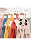 6-Piece Microfiber Absorbent Kids Hand Towels with Cute Animal Hanging Loops - 4