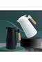 1L Large Insulated Coffee Pot Double-Layer Insulated Flask Insulated Flask Wooden Handle Teapot Water Bottle White - 3