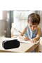Oxford cloth large capacity pencil case/pencil bag storage and organization office supplies - black - 4