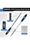 13-Piece Premium Small File Set, 6 diamond + 6 steel files with brush and case, 15cm - 3