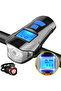 Night bike light, cycling flashlight, high-power headlight, waterproof, USB rechargeable, with horn and speedometer