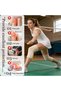 Volleyball knee pads, a pair of beige elastic knee pads, 28 x 12 cm, non-slip, breathable and elastic, suitable for fitness and yoga. - 5