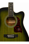 41" Green Sunburst Acoustic Guitar | Full Size Cutaway | Alloy Steel Strings | Beginner Guitar - 6