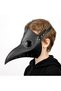 Plague Doctor Bird Beak Mask, PU Leather Medieval Retro Mask, Halloween Cosplay Party Costume Prop, Adjustable Headband Mask for Adults & Kids - 3