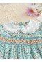 Girls Floral Print Smocked A-Line Dress - 2