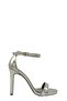 Platinum Mirror Single Strap Heeled Women's Shoes