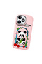 Realme C51 Compatible Case Camera Protector Pink Silicone Couple Phone Case Panda Patterned - 3