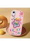 iPhone Xr Compatible Case Camera Protector Pink Silicone Couple Phone Case Heart Pattern - 2