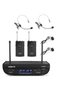 BAZA 2x microfon headset UHF 2x set microfoane lavalieră - 4
