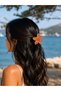 Set of 3 Aesthetic Gold Framed Transparent Flower Hair Clips - Colorful Beach and Daily Hair Accessory Set - 4