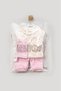 100% Cotton Crocodile and Friends 5 Piece Newborn Hospital Discharge Bodysuit Set Pink Bbtf.Pmb. - 3